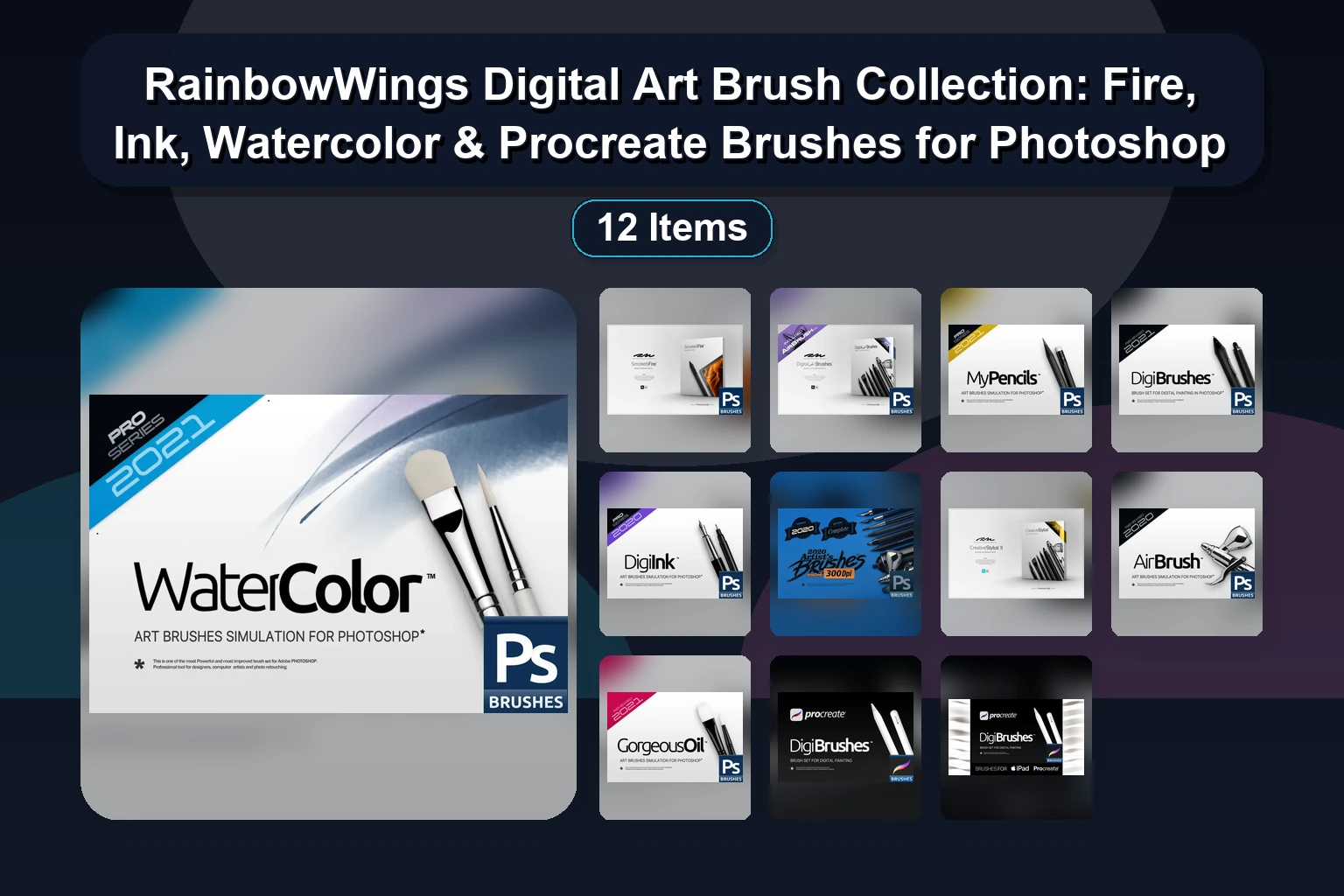 Procreate Brushes & Stamps Collection | ProcreateiBox | Digital Art Tools for Procreate