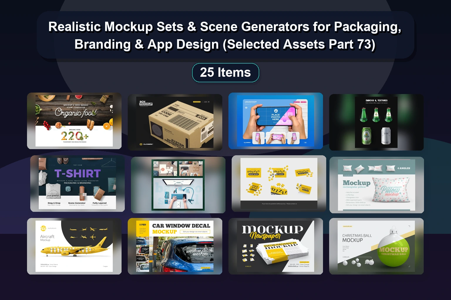 25 Versatile Mockup Sets for Branding, Product Design & Creative Presentations
