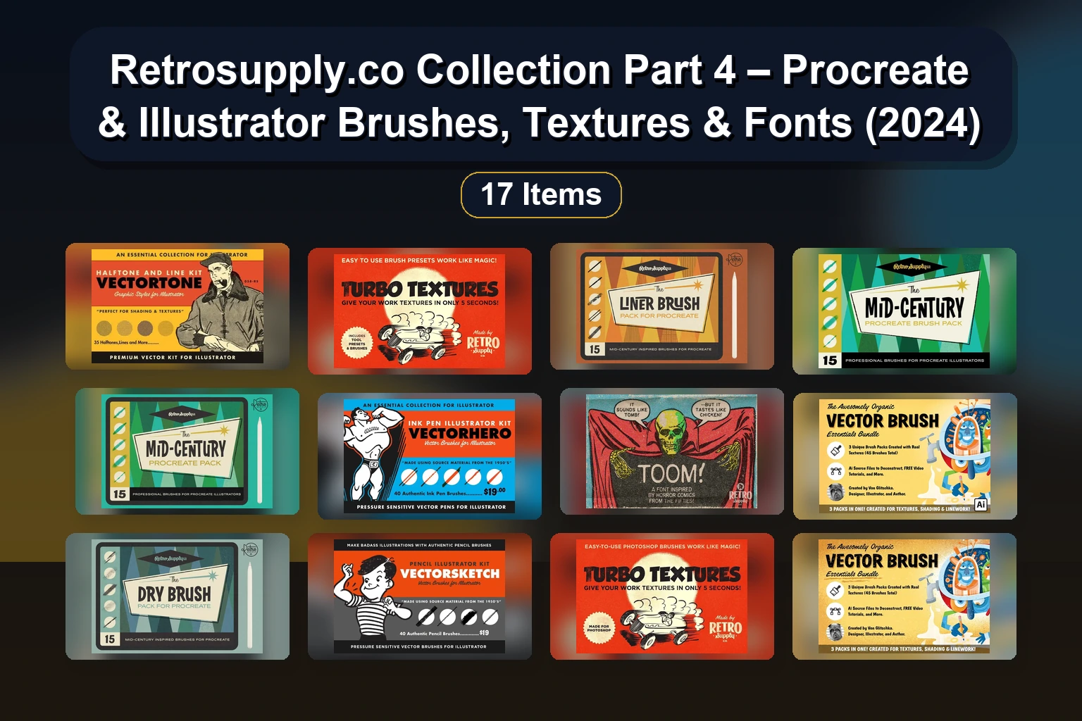 Essential Procreate Tools & Color Palettes by richy-bunny: Stamps, Brushes & Gradients