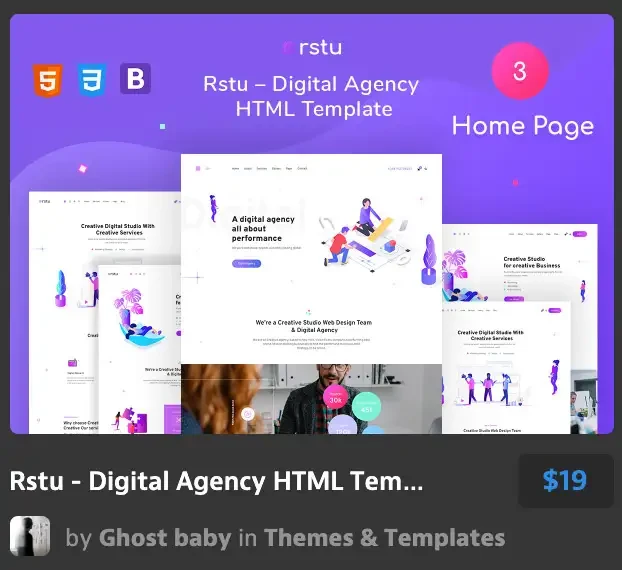 Rstu - Digital Agency HTML Template 3 Rstu - Digital Agency HTML Template - Image 3