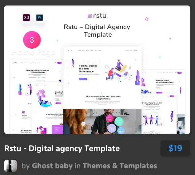 Rstu - Digital Agency HTML Template 3 Rstu - Digital Agency HTML Template - Image 3