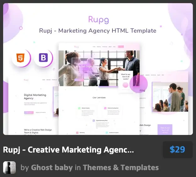 Rupj - Creative Agency HTML Template 3 Rupj - Creative Agency HTML Template - Image 3