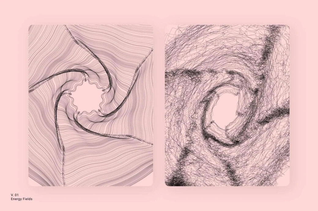 Energy Fields - Wavy Vector Elements 3 Energy Fields - Wavy Vector Elements - Image 3