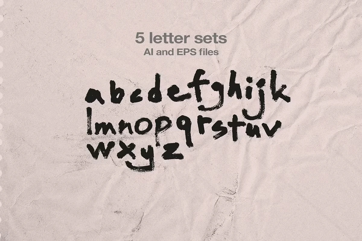 Scribbles 560+Lines, Letter Sets 7 Scribbles 560+Lines, Letter Sets - Image 7