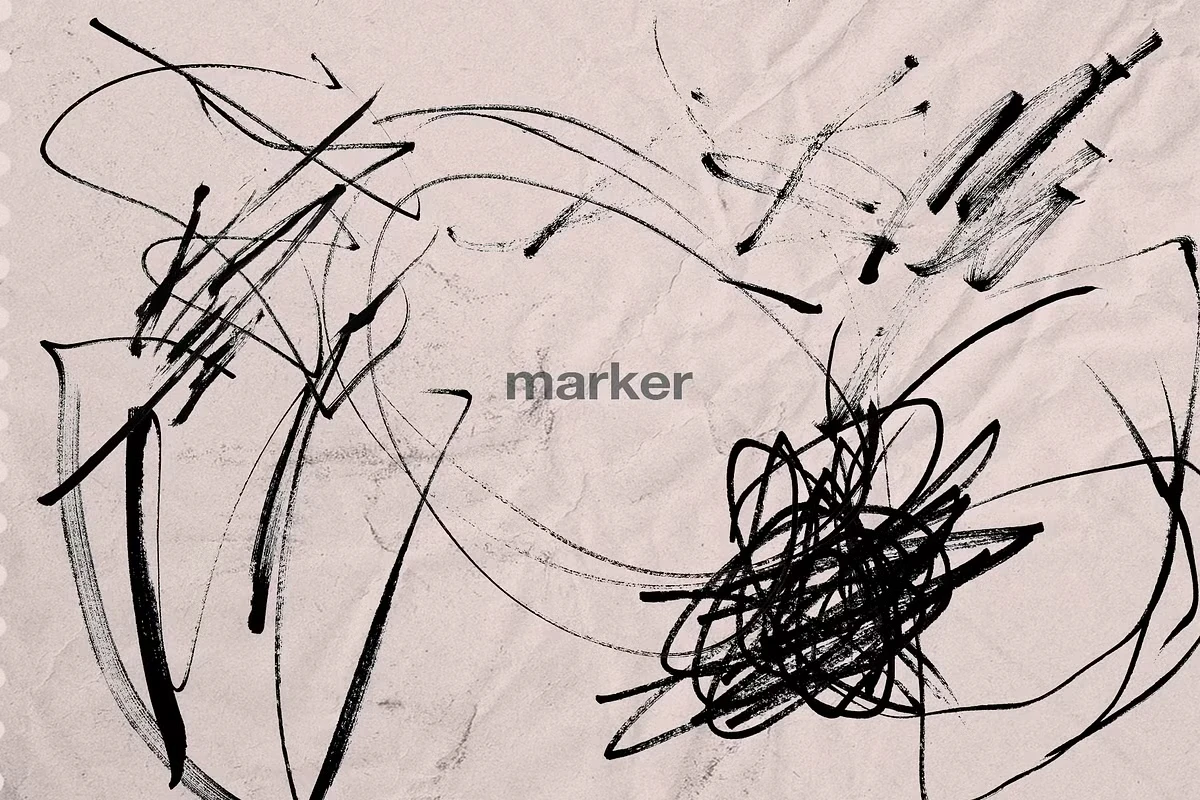 Scribbles 560+Lines, Letter Sets 10 Scribbles 560+Lines, Letter Sets - Image 10