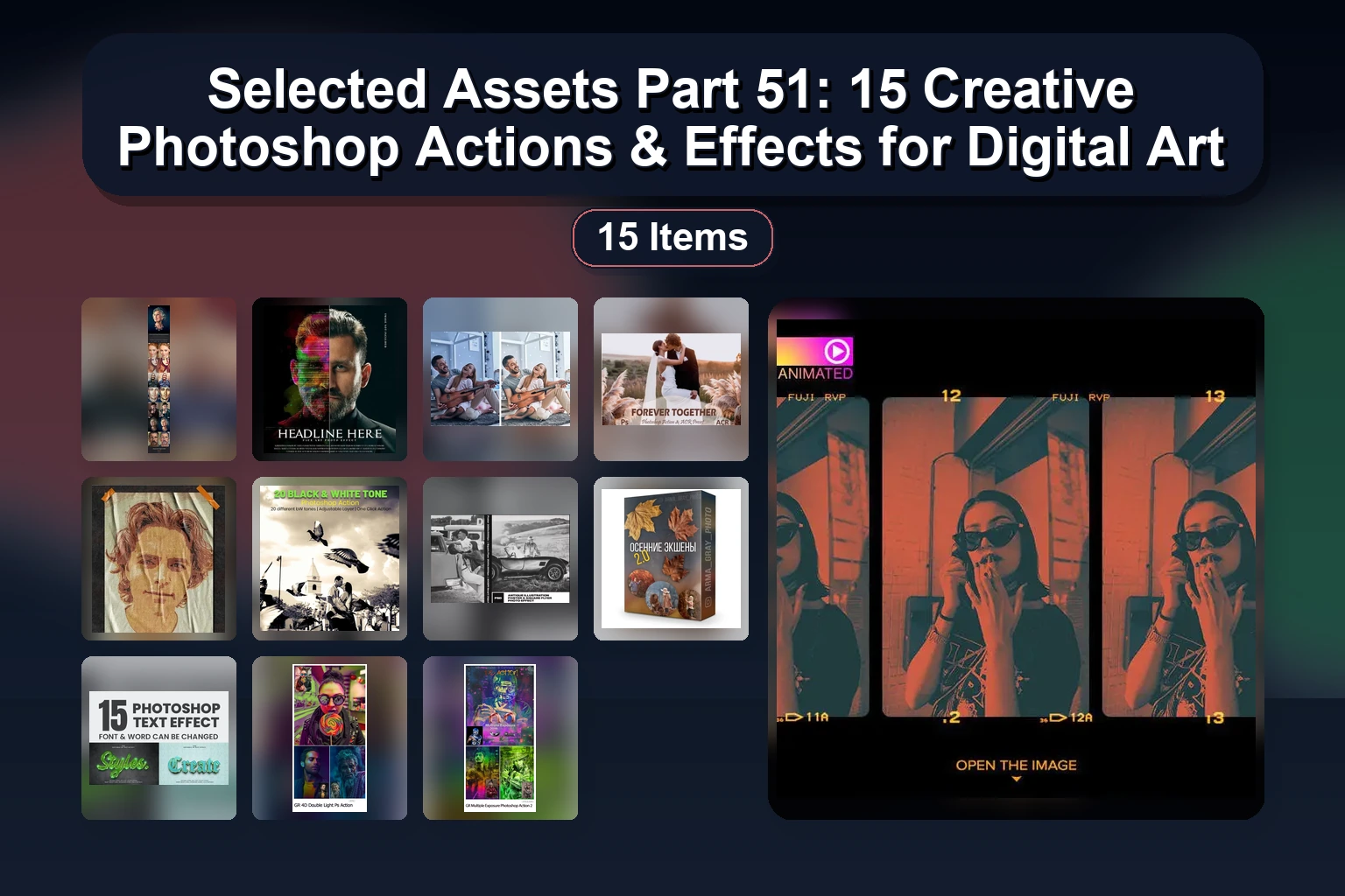 Selected Assets Part 51: 15 Creative Photoshop Actions & Effects for Digital Art Selected Assets Part 51 15 Creative Photoshop Actions Effec collage 4baadc3f 1781860057