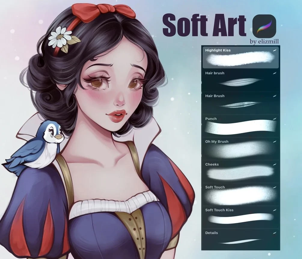 «Soft Art» Brushes for PROCREATE 5 «Soft Art» Brushes for PROCREATE - Image 5