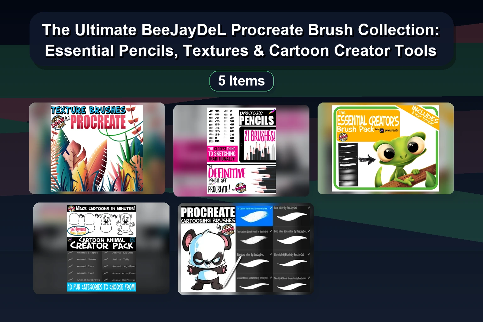 beautifulhandmadeart Procreate Brushes & Color Palettes: Part 9 Collection (Breakfast, Zodiac, Holiday & Boho Themes)