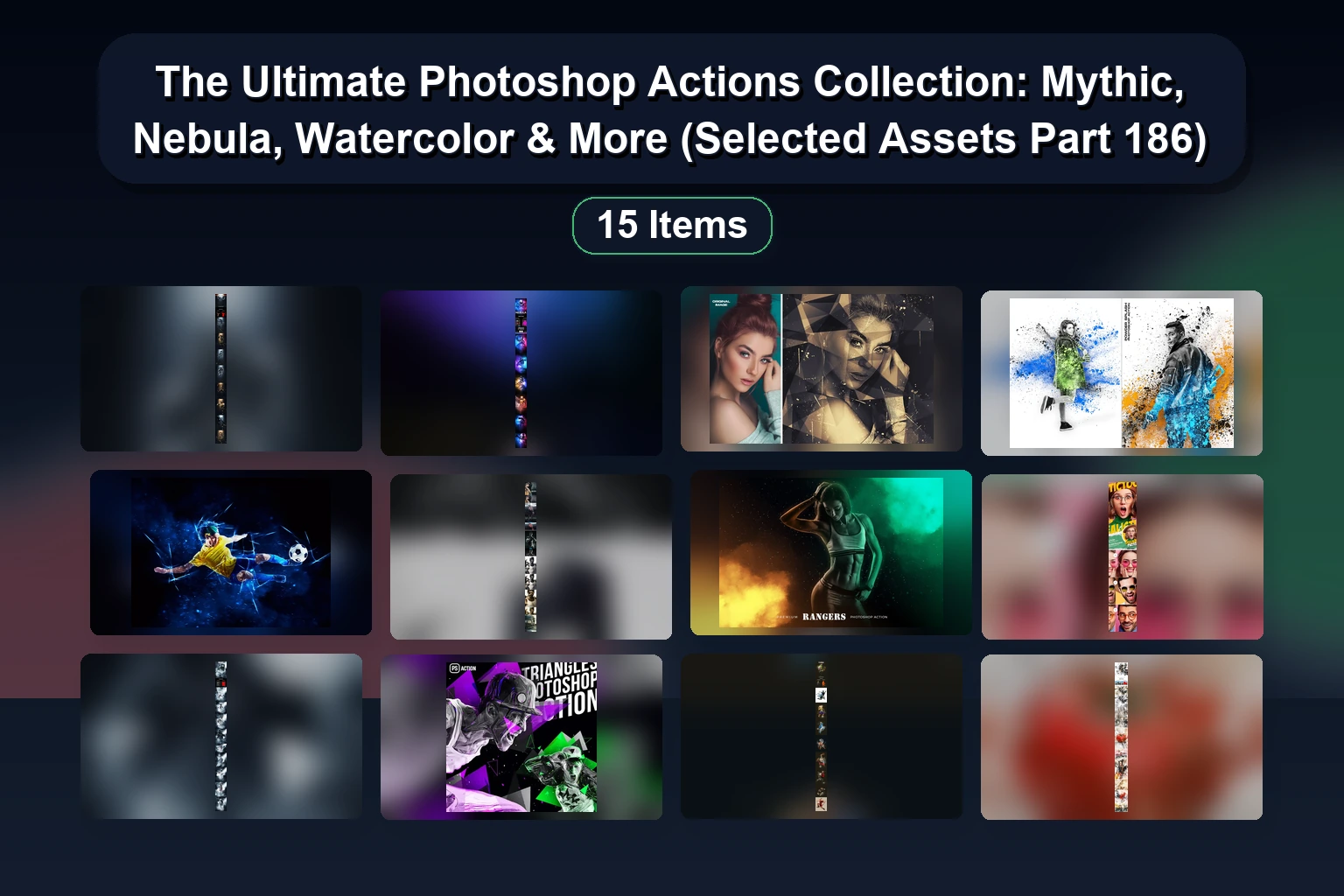 15 Powerful Photoshop Actions: Explosions, Watercolor, Cyberpunk & Art Effects