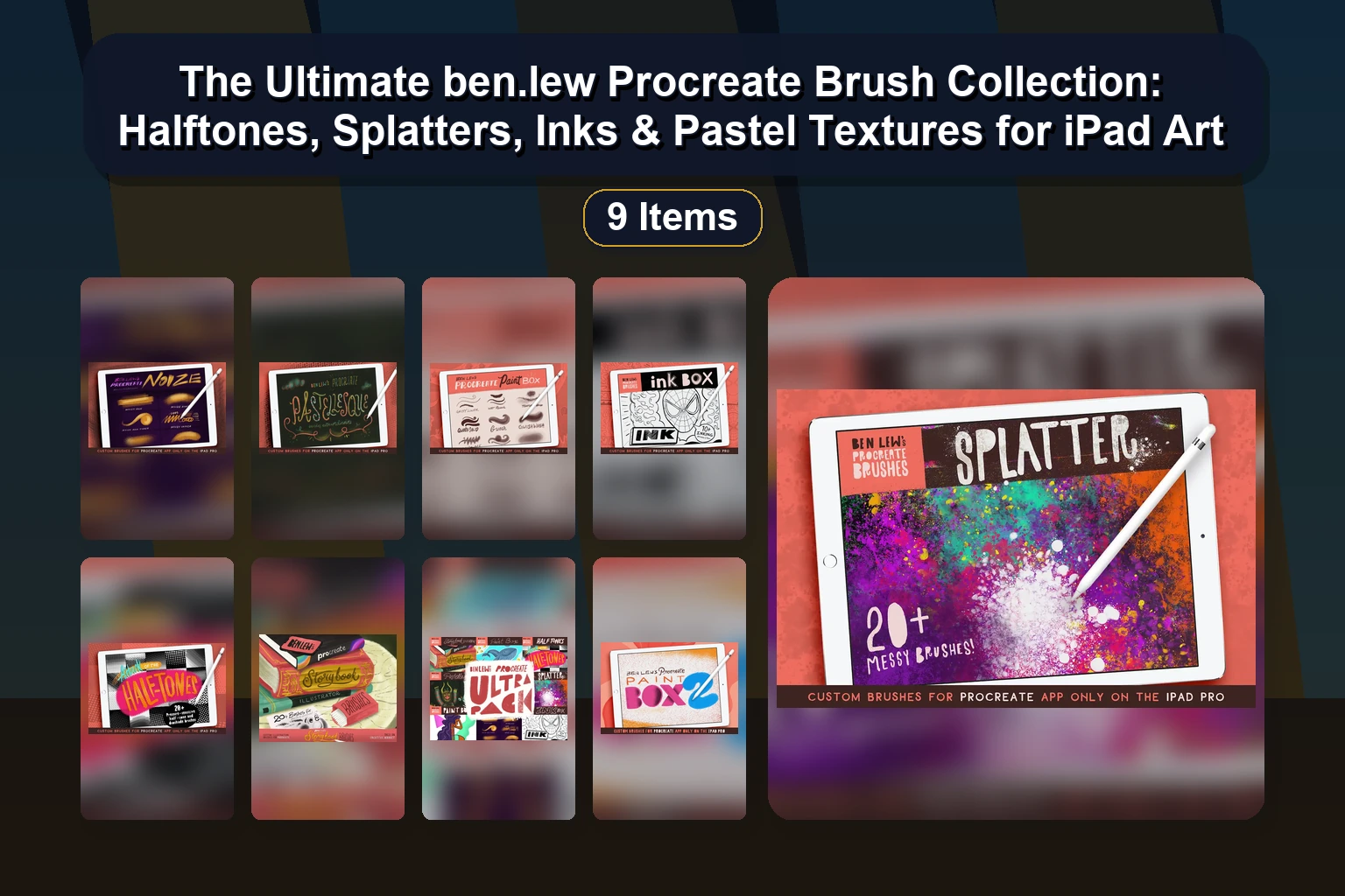 The Ultimate BeeJayDeL Procreate Brush Collection: Essential Pencils, Textures & Cartoon Creator Tools