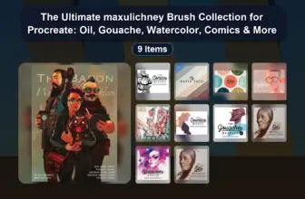The Ultimate maxulichney Brush Collection for Procreate: Oil, Gouache, Watercolor, Comics & More