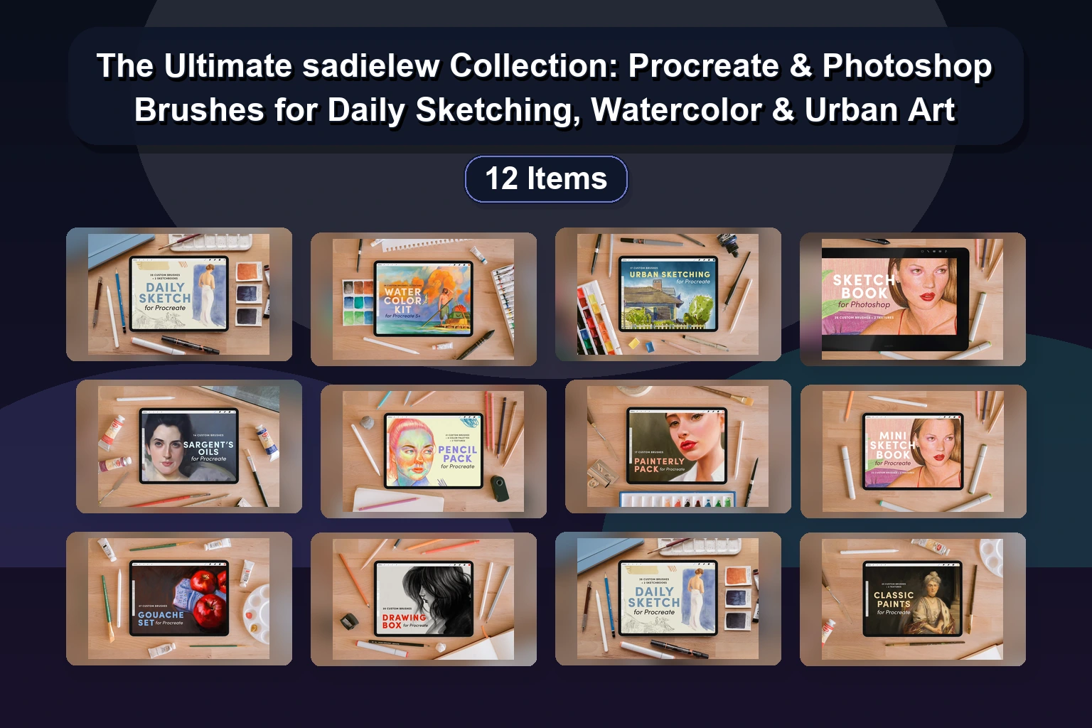 Ultimate sadielewski Procreate Brush Collection – Sketching, Painting & Digital Art Tools for iPad