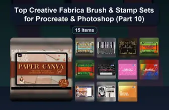 Top Creative Fabrica Brush & Stamp Sets for Procreate & Photoshop (Part 10)