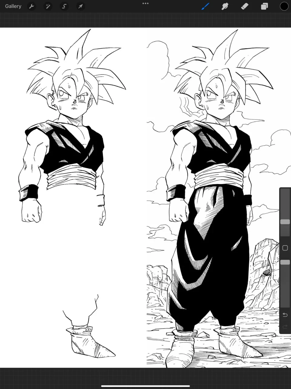 Toriyama Style Manga Brush for Procreate 8 Toriyama Style Manga Brush for Procreate - Image 8