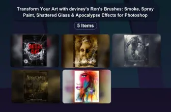 Transform Your Art with deviney’s Ron’s Brushes: Smoke, Spray Paint, Shattered Glass & Apocalypse Effects for Photoshop