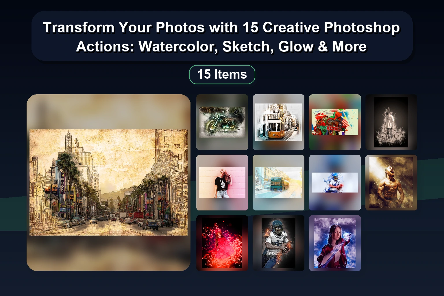 20 Creative Photoshop Action Packs for Stunning Photo Effects, Sketches & Retouching