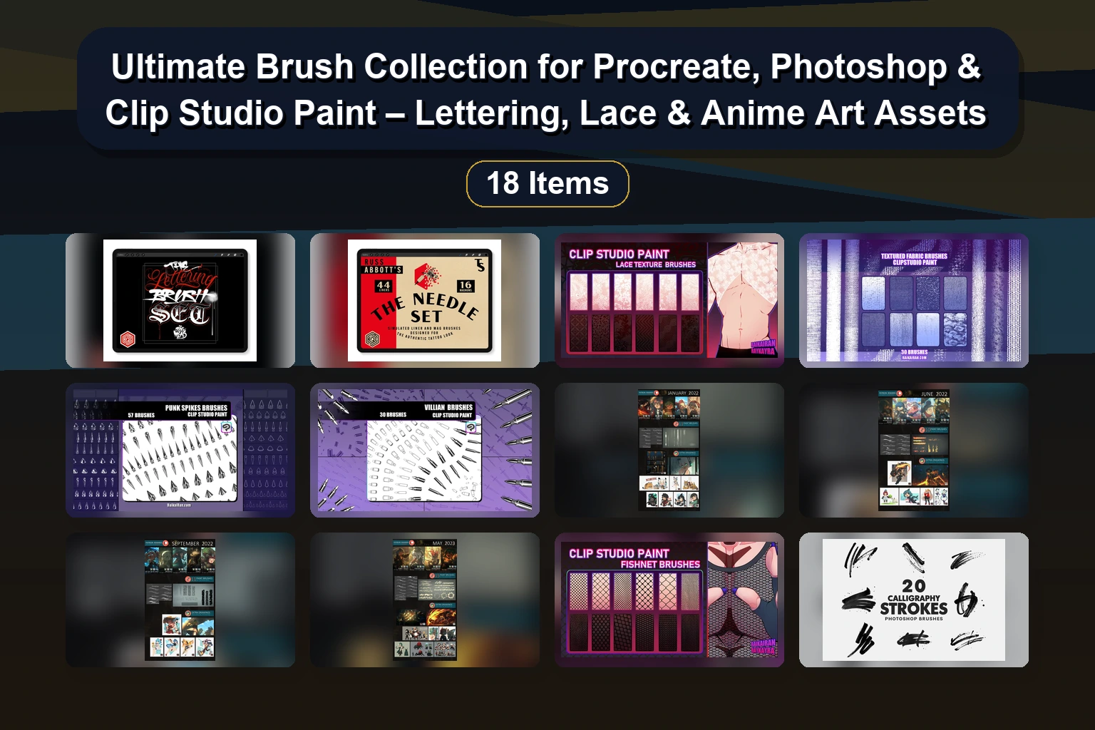 Ultimate Digital Art Brush Collection: Procreate & Photoshop Bundles for Illustrators & Designers