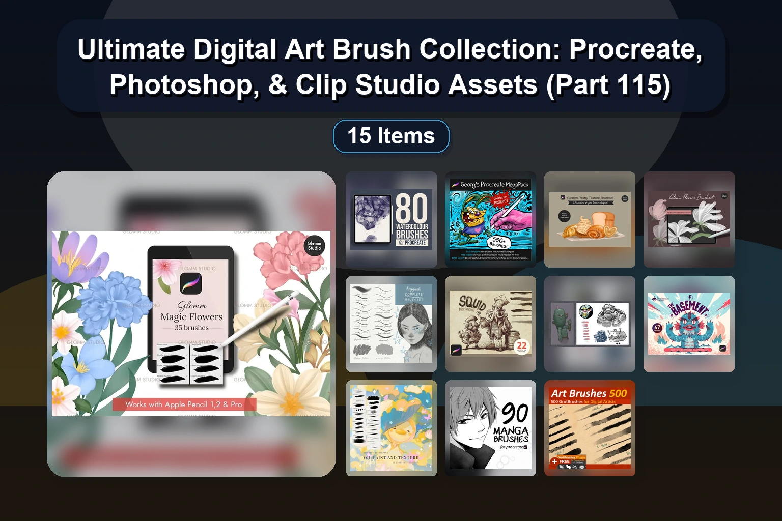 15 Best Procreate Brush Sets 2025 – Realistic Watercolor, Oil, Pastel & Comic Toolkit Collection