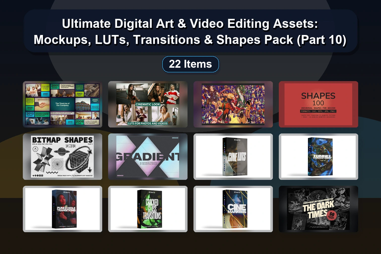 ACIDBITE Video Assets Collection Part 7: 23 Film Effects, Transitions & LUTs for Premiere Pro & Final Cut Pro