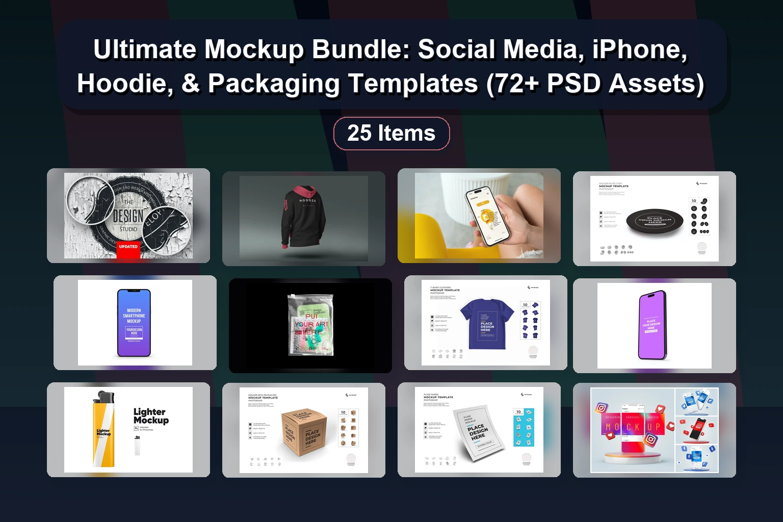 Realistic Mockup Sets & Scene Generators for Packaging, Branding & App Design (Selected Assets Part 73)