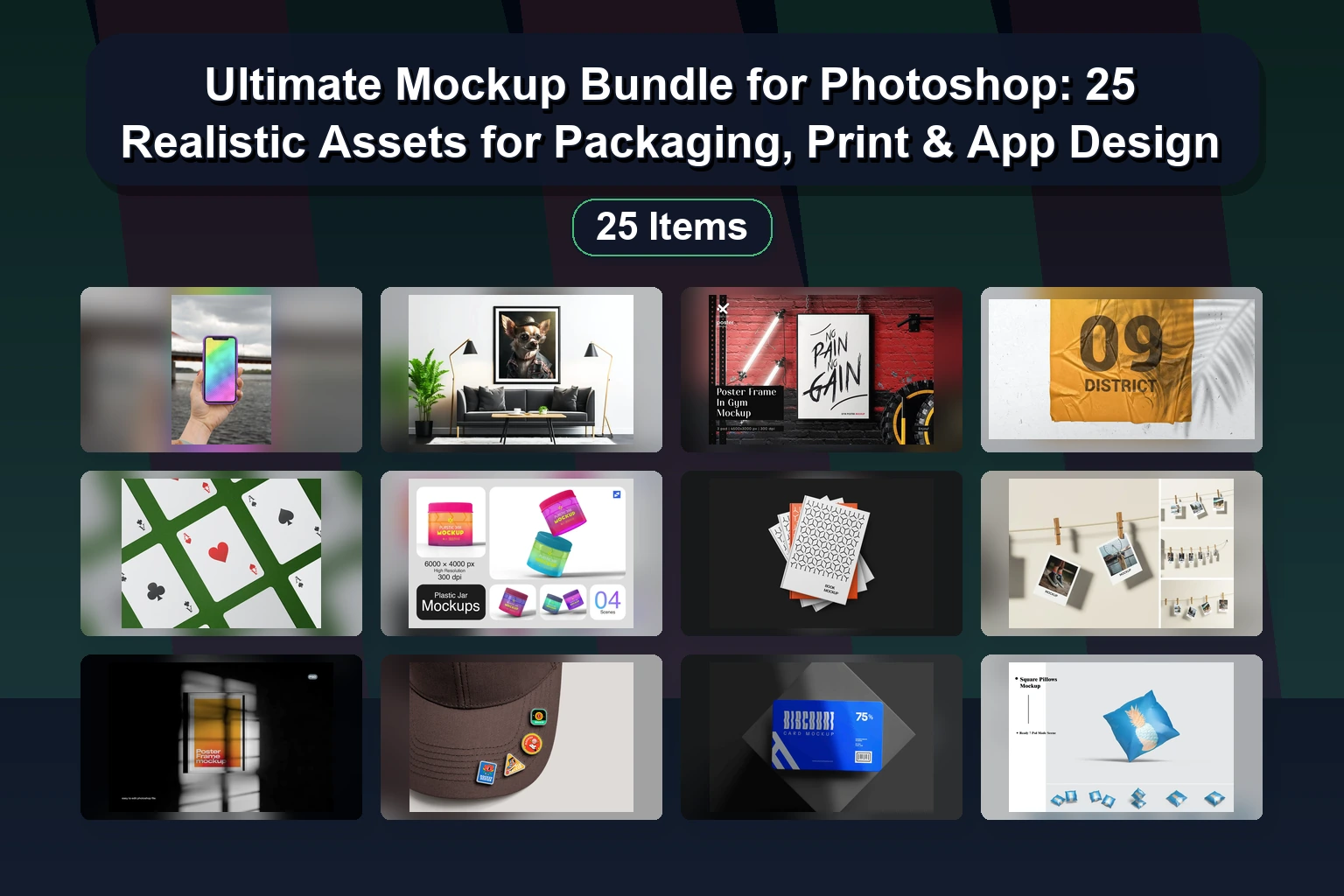 25 Premium Photoshop Mockups for Packaging, App, & Branding Design in 2025