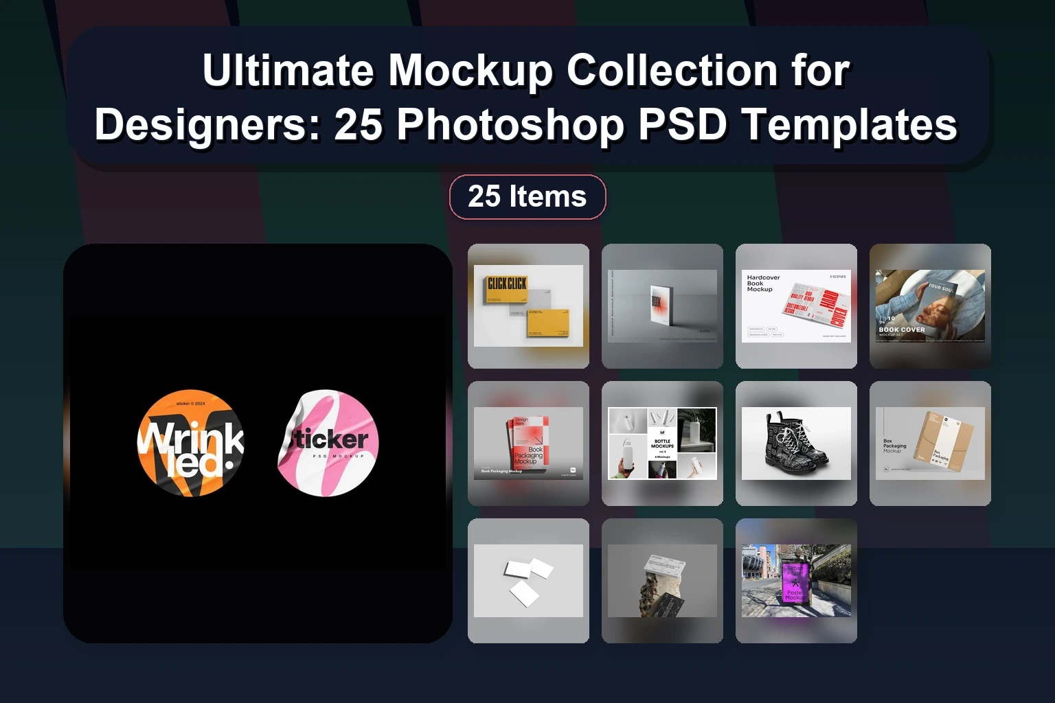 Ultimate Photoshop Mockup & 3D Text Effects Collection: 25 Items for Branding & Packaging