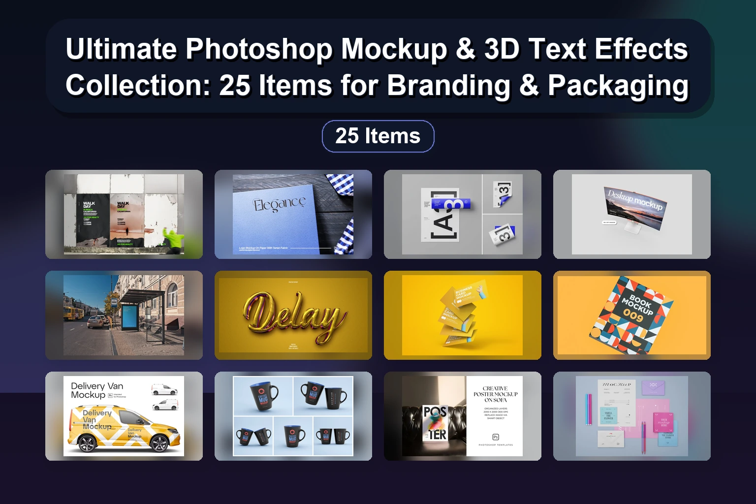 Ultimate Photoshop Mockup & 3D Text Effects Collection: 25 Items for Branding & Packaging Ultimate Photoshop Mockup 3D Text Effects Collection 25 Ite collage 018184c5 1781869888