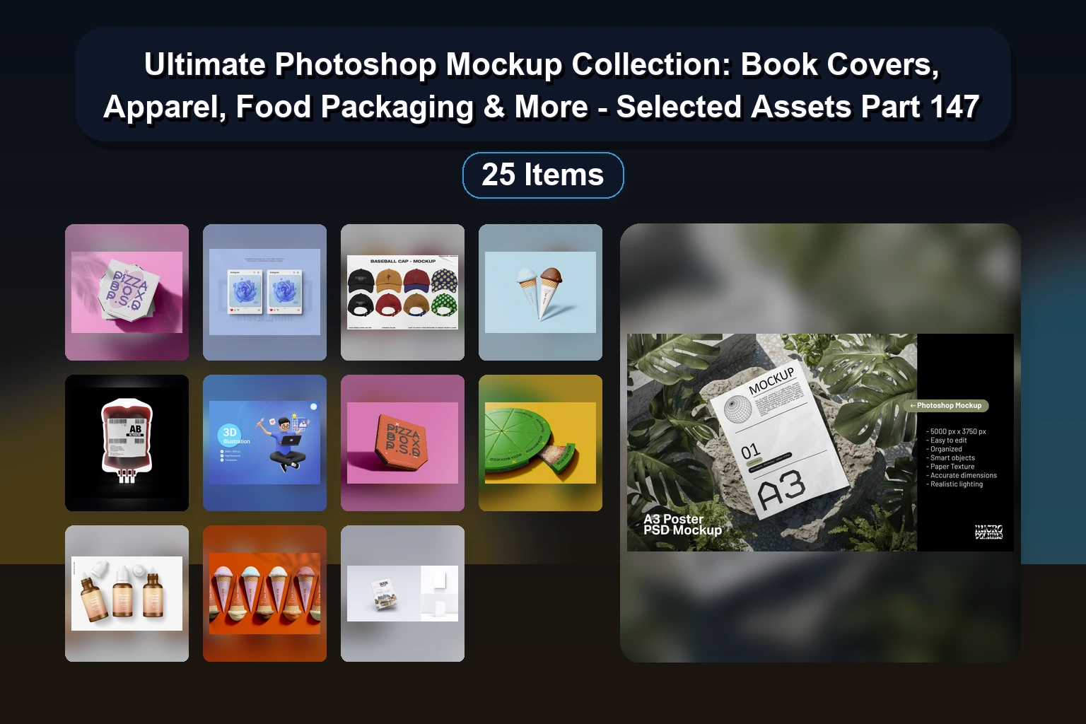 25 Versatile Photoshop Mockups for Branding, Packaging & Advertising Projects