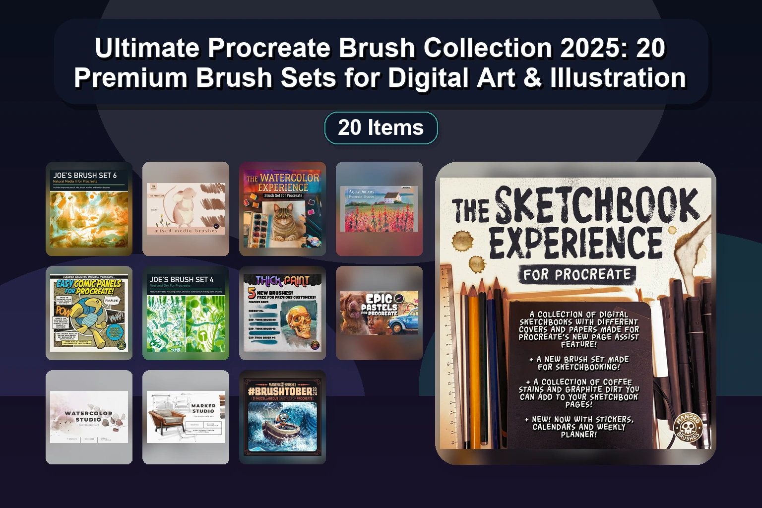 Digital Art Brush Bundles: Sketch Pens, Procreate MEGAPACKS & Clip Studio Tools (Selected Assets Part 79)