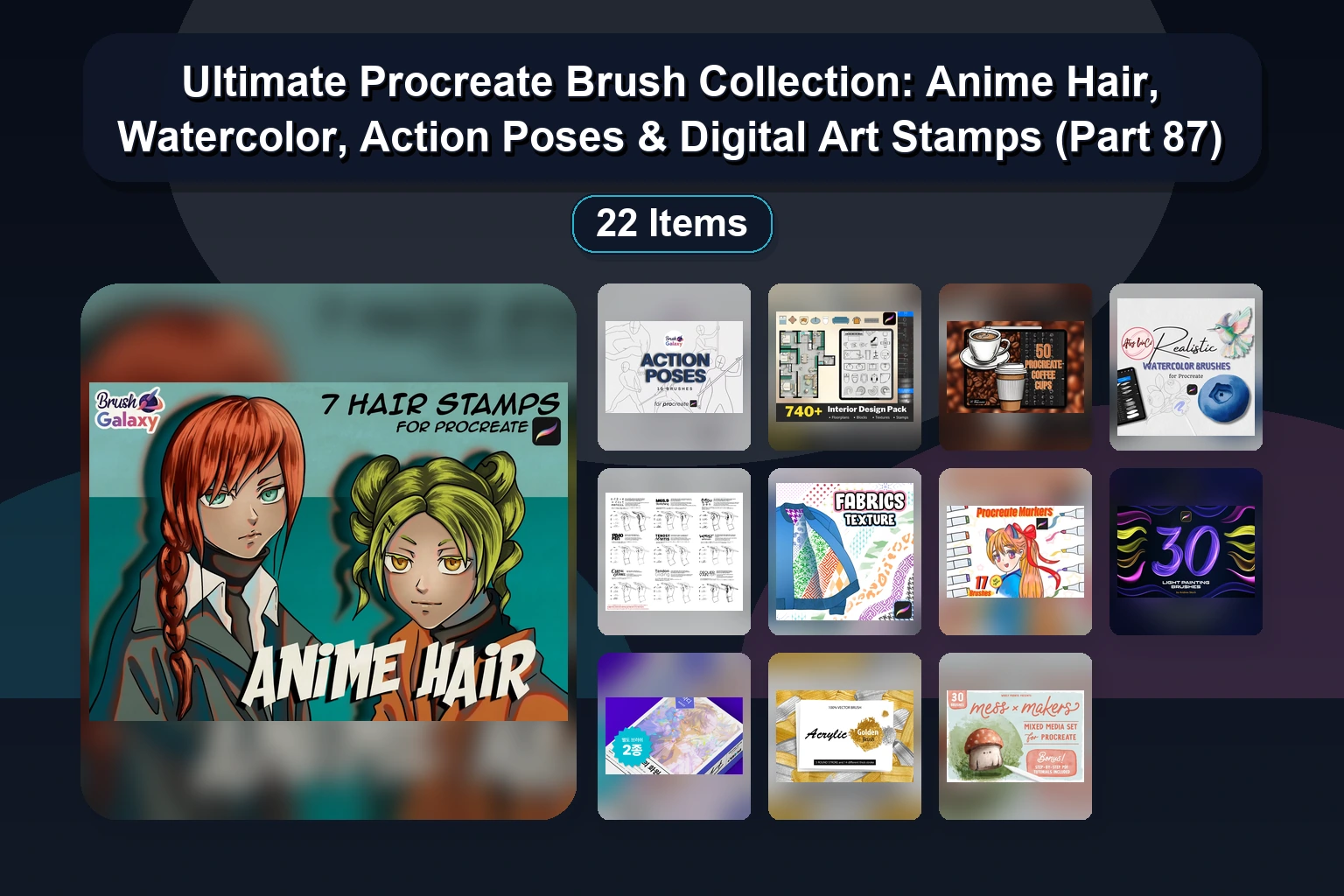 16 Must-Have Procreate Brush Packs: Watercolor, Anime, Architecture & More (Selected Assets Part 88)