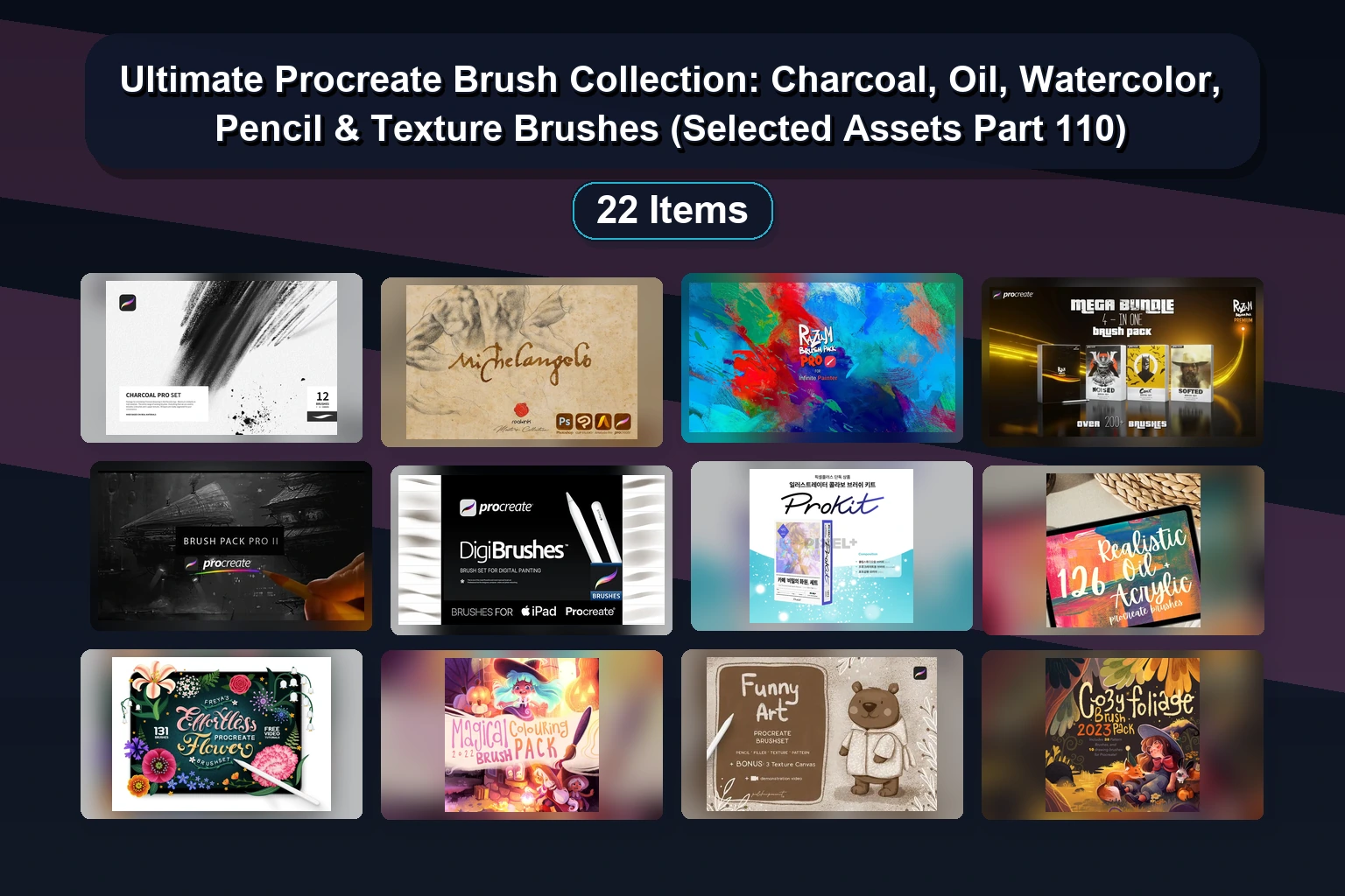 15 Best Procreate Brush Sets & Photoshop Brushes For Realistic Watercolor, Gouache, Sketching & Painting (Selected Assets Part 109)