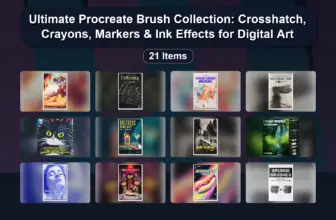Ultimate Procreate Brush Collection: Crosshatch, Crayons, Markers & Ink Effects for Digital Art