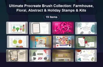 Ultimate Procreate Brush Collection: Farmhouse, Floral, Abstract & Holiday Stamps & Kits