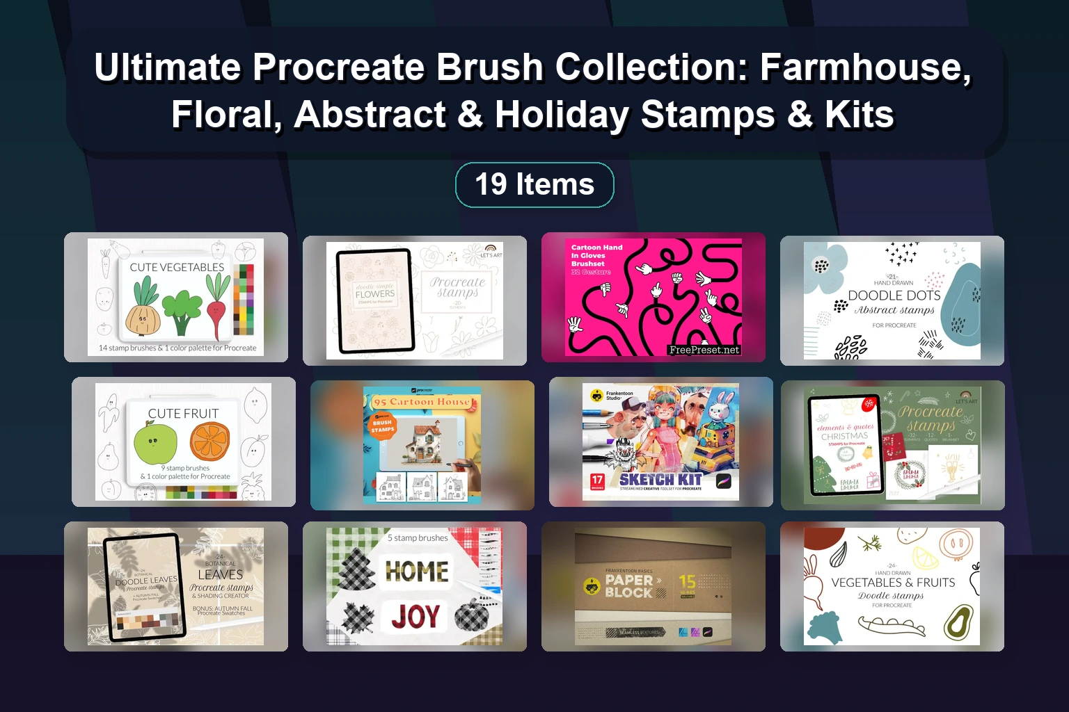 Ultimate Procreate Brush Collection: Farmhouse, Floral, Abstract & Holiday Stamps & Kits 1 Ultimate Procreate Brush Collection: Farmhouse, Floral, Abstract & Holiday Stamps & Kits Ultimate Procreate Brush Collection Farmhouse Floral Abstrac collage c4babc41 1781853567