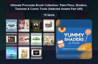 Ultimate Procreate Brush Collection: Paint Pens, Shaders, Textures & Comic Tools (Selected Assets Part 265)