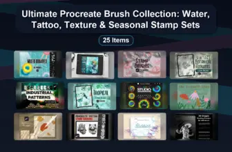 Ultimate Procreate Brush Collection: Water, Tattoo, Texture & Seasonal Stamp Sets