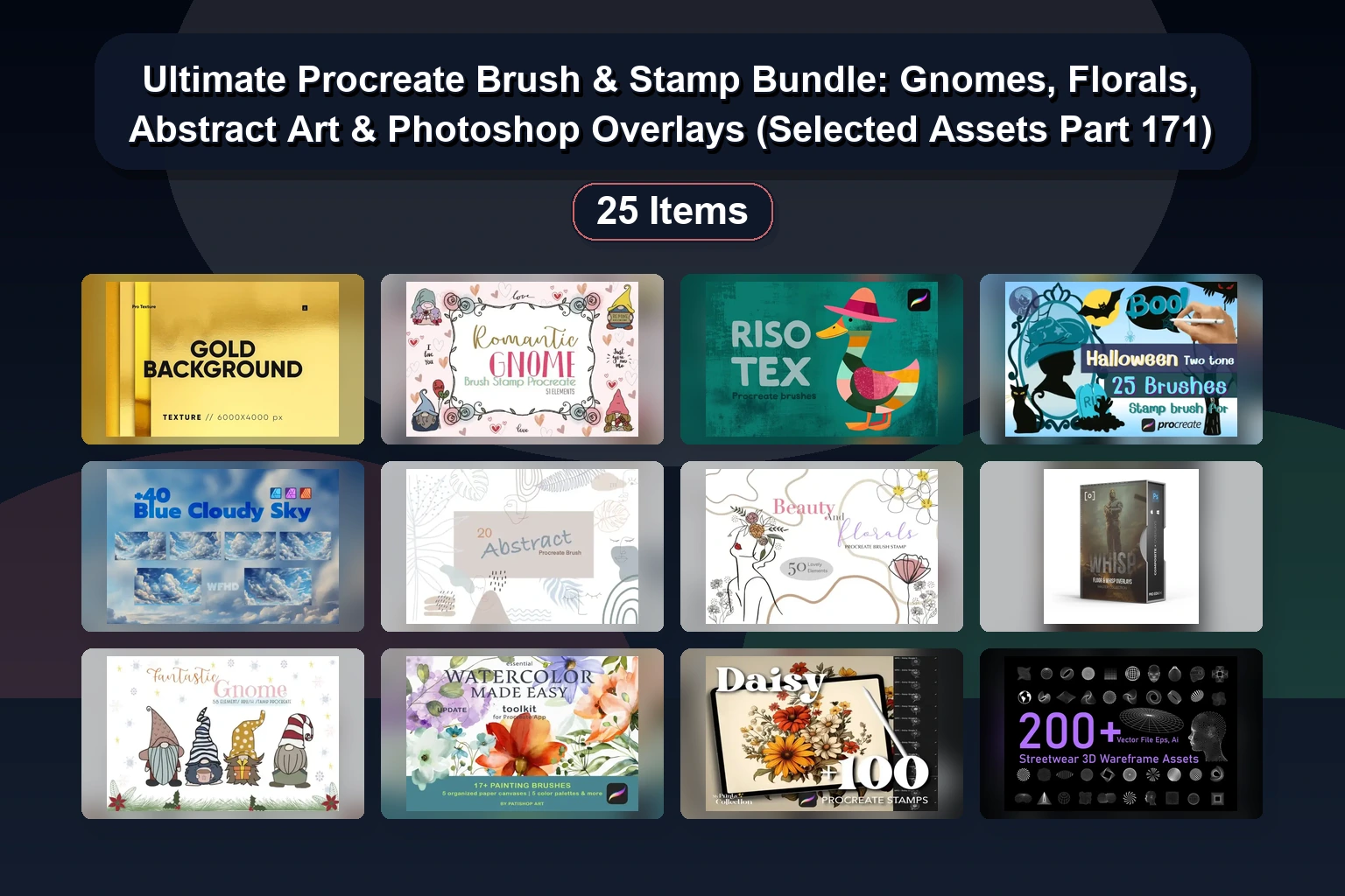 37 Procreate Micron Pen Brushes & Watercolor Toolkit – Digital Art Bundle for iPad