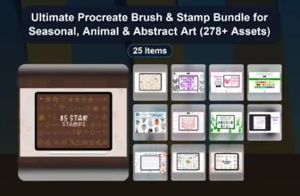 Ultimate Procreate Brush & Stamp Bundle for Seasonal, Animal & Abstract Art (278+ Assets)