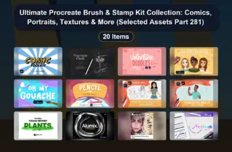 Ultimate Procreate Brush & Stamp Kit Collection: Comics, Portraits, Textures & More (Selected Assets Part 281)