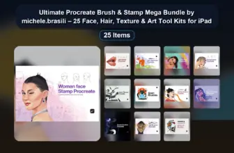 Ultimate Procreate Brush & Stamp Mega Bundle by michele.brasili – 25 Face, Hair, Texture & Art Tool Kits for iPad