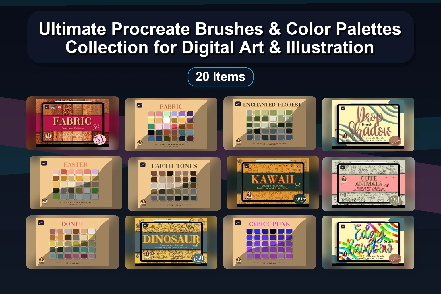 Ultimate Procreate Brushes & Color Palettes Collection for Digital Art & Illustration