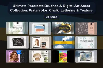 Ultimate Procreate Brushes & Digital Art Asset Collection: Watercolor, Chalk, Lettering & Texture