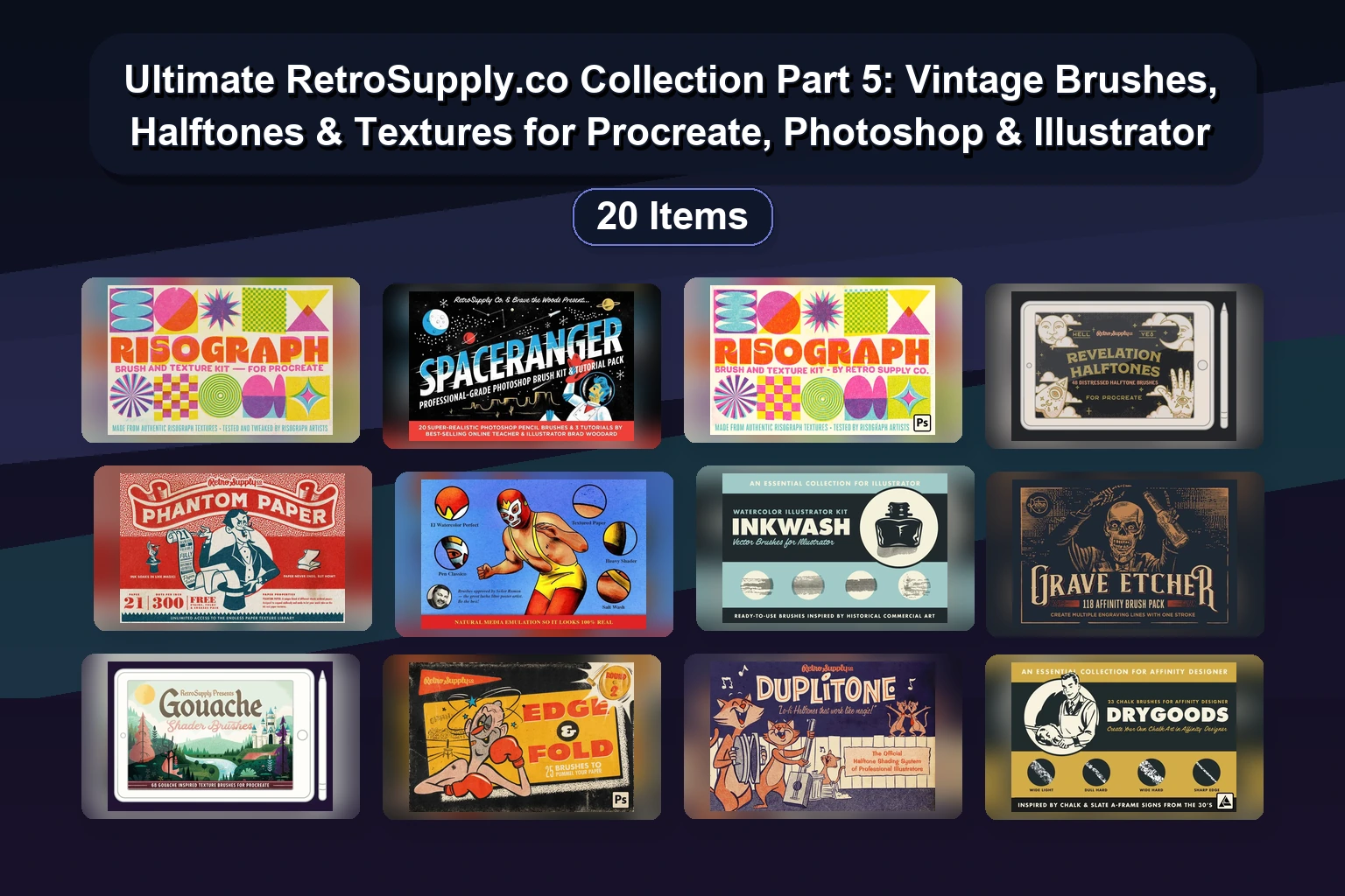 Procreate Brushes, Color Palettes & Seamless Patterns by richy-bunny – Part 2 Collection