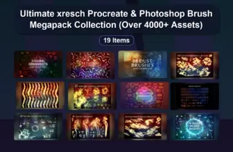 Ultimate xresch Procreate & Photoshop Brush Megapack Collection (Over 4000+ Assets)