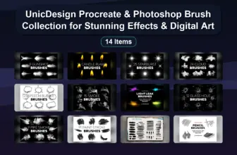 UnicDesign Procreate & Photoshop Brush Collection for Stunning Effects & Digital Art