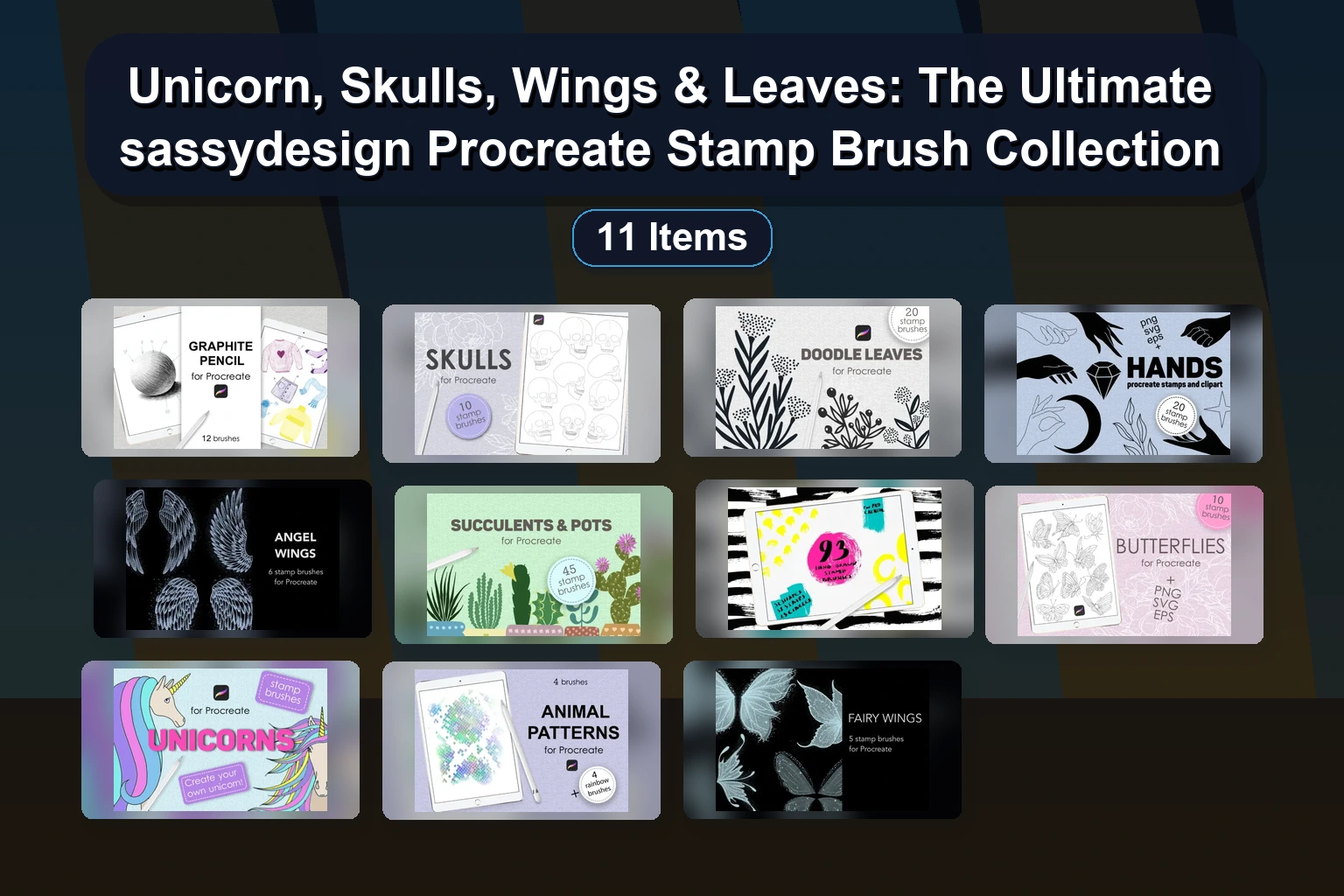 Procreate Brush Collection by schoolofillustration – Floral, Romantic, Magical & Seasonal Art Brushes