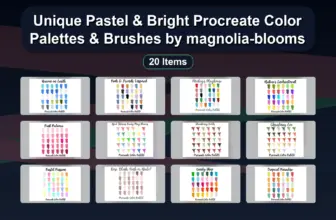 Unique Pastel & Bright Procreate Color Palettes & Brushes by magnolia-blooms