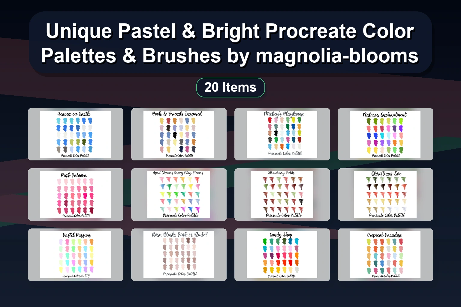 Unique Pastel & Bright Procreate Color Palettes & Brushes by magnolia-blooms 1 Unique Pastel & Bright Procreate Color Palettes & Brushes by magnolia-blooms Unique Pastel Bright Procreate Color Palettes Brushes by m collage 4098ca78 1781888227