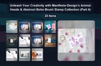 Unleash Your Creativity with Manifesto-Design’s Animal Heads & Abstract Boho Brush Stamp Collection (Part 4)