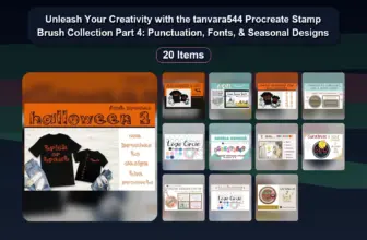 Unleash Your Creativity with the tanvara544 Procreate Stamp Brush Collection Part 4: Punctuation, Fonts, & Seasonal Designs